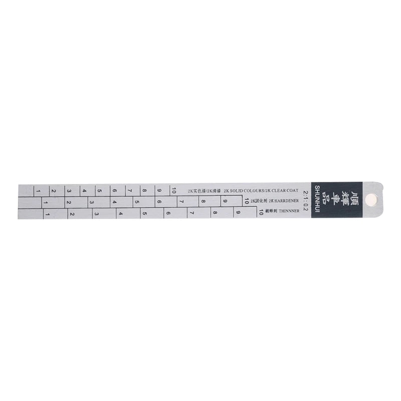 Paint Mixing Ratio Ruler – Standard Dipstick Scale Tool for Accurate Paint Measurement & Color Mixing in Automotive & DIY Projects