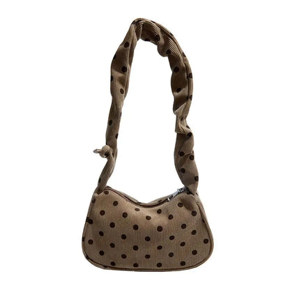 Grid Mini Handbag - Adjustable Strap Handheld Crossbody Commuter Underarm Shoulder Bag