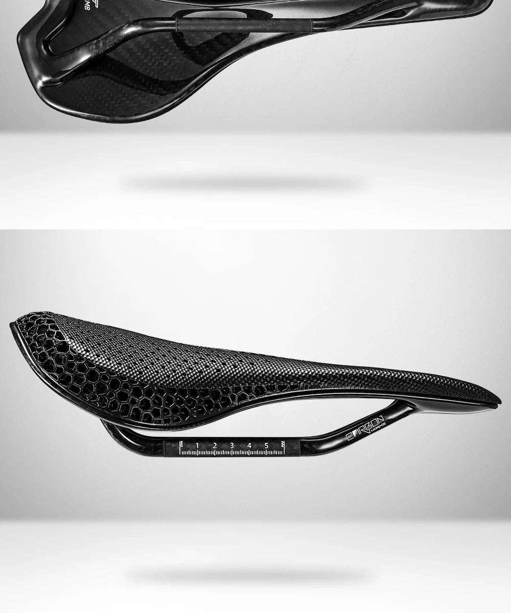 RYET Carbon 3D Printed Bike Saddle – Ultralight 175g Seat for Men & Women Road, MTB, Gravel, Triathlon Cycling