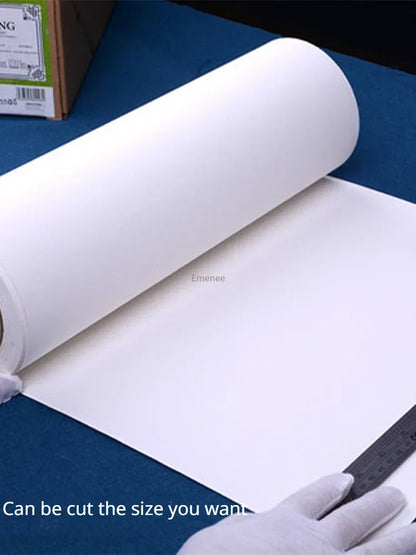 BAOHONG 300g Watercolor Paper Roll – 100% Cotton Natural White Cold Press Rough Professional Art Paper 27/37cm × 10m