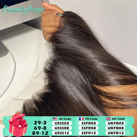 24 26 Inch Straight Lace Frontal Human Hair - 13x6 Preplucked Transparent HD Lace Brazilian Hair Closure For Women