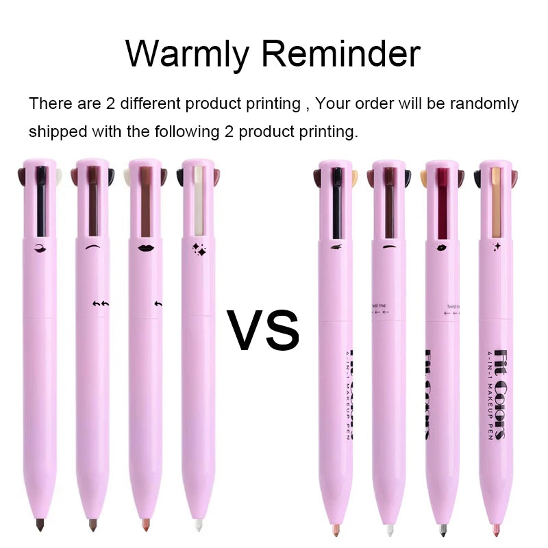 4 in 1 Multi-Functional Lip Liner, Eyeliner & Eyebrow Pencil Set – 4 Color Options