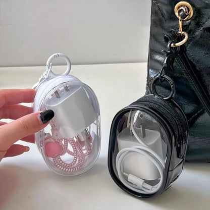 Transparent Jewelry Organizer Storage Box - Pouch, Keychain Bag, Thicken Wallet, Cute Doll Bag for Organized Storage