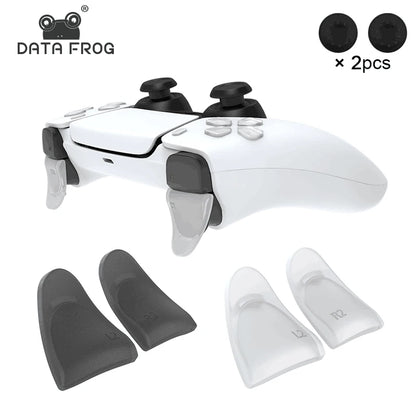 Data Frog PS5 Extended Trigger Buttons - L2/R2 Trigger Extenders and D-pad Key Cap for PlayStation 5 Gamepad