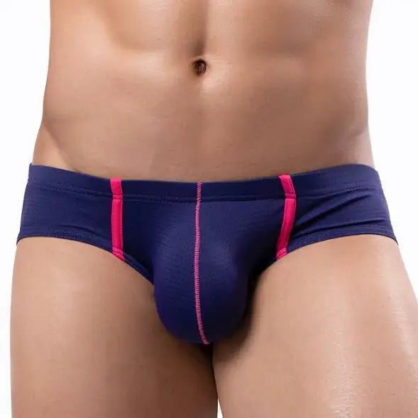 Men’s Ice Silk Low Waist Underwear – Breathable Mesh Boxer & Briefs, Lightweight Swim Bikini Trunks for Comfort Fit