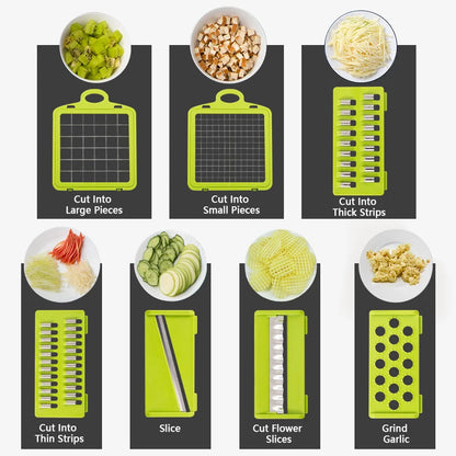 14/16-in-1 Multifunctional Vegetable Chopper | Onion Chopper | Kitchen Slicer Dicer Cutter | Food Grater | Easy Handle Design