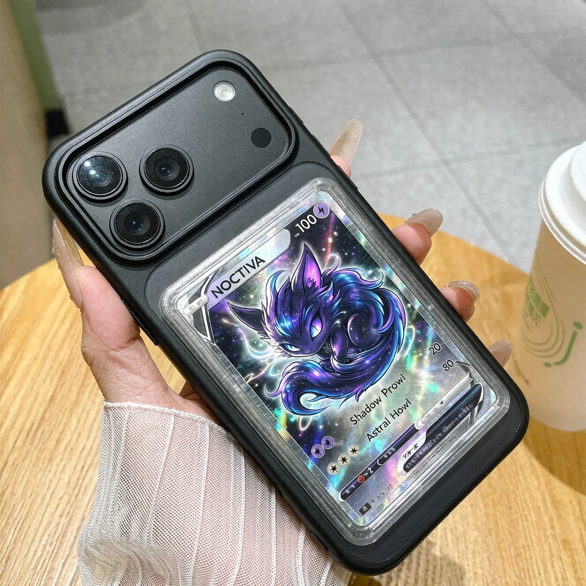 TCG Card Display Phone Case - TPU Protective Case for iPhone & Samsung Pokémon Card Collectors