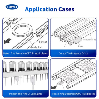 FUWEIFGNH04D-50PFT-C Photoelectric Sensor - High-Speed Precision Micro Sensing Detector with Ultra-Thin Square Design
