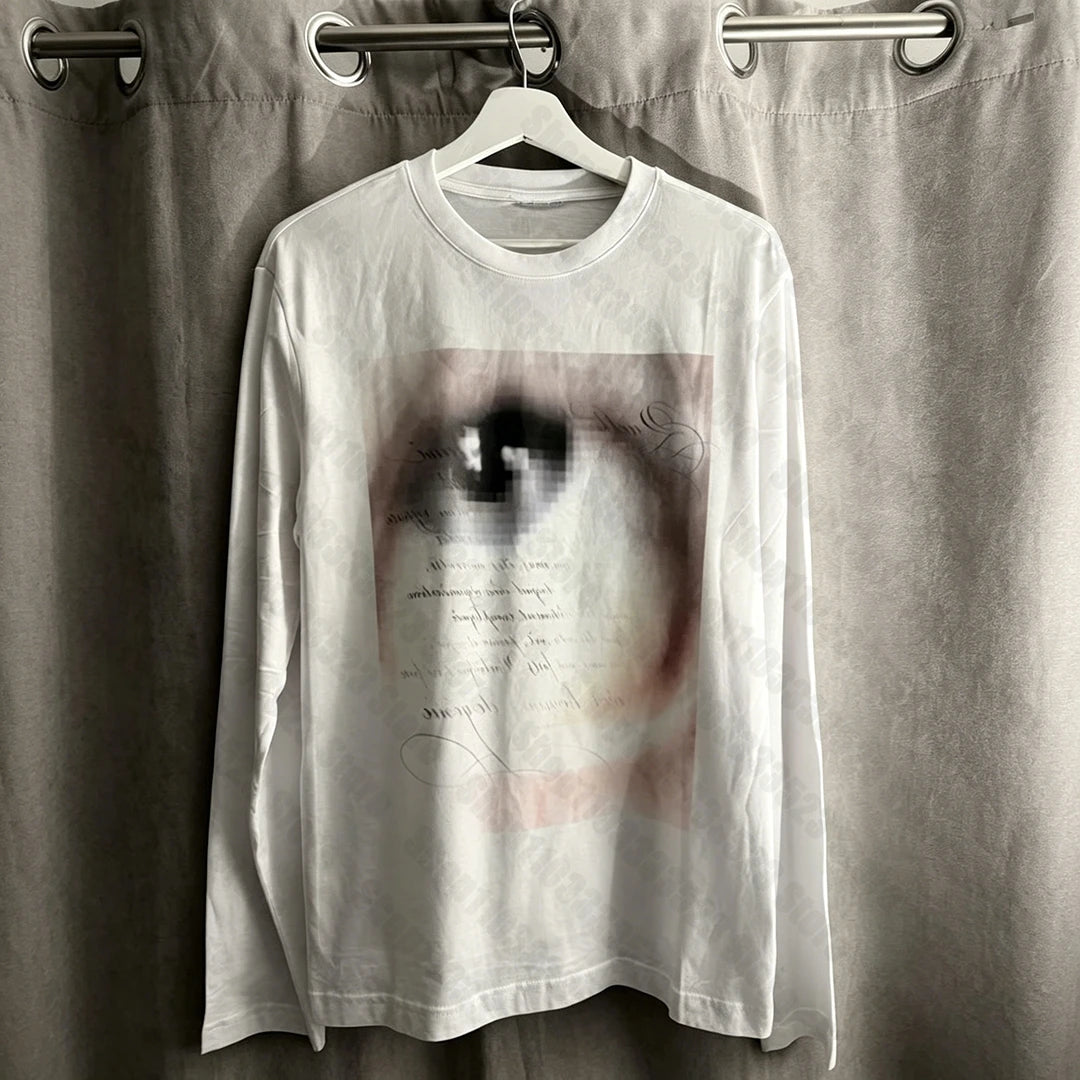 Y2K Graphic Long Sleeve Shirt - Women's Retro Emo Fairy Print Top for Autumn and Winter