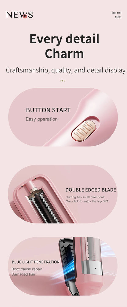 Cordless Hair Ends Trimmer – Professional Automatic Split End Remover for Dry, Damaged, Brittle Hair