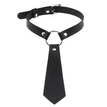 Harajuku Gothic Spike Rivet Star Choker Necklace – Black Bowknot PU Lace Leather Y2K Hip Hop Rock Jewelry for Girls