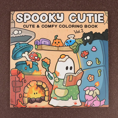 Spooky Cutie Vol. 2 Coloring Book - Cozy Creepy Creature Coloring Book for Adults & Teens, Relaxation Activity Book