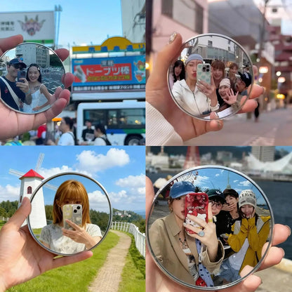 Portable Selfie Convex Mirror - Wide-Angle Back Camera Mirror for Phone Photography & Vlogging, 7.5cm/9.5cm