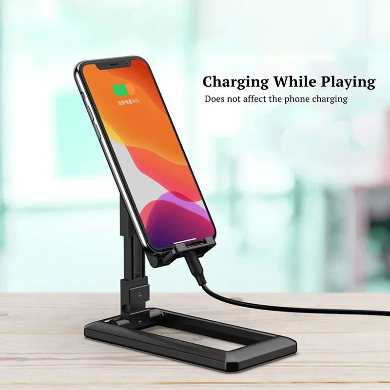 Foldable Tablet & Mobile Phone Desktop Stand – Adjustable Holder for iPad, iPhone, Samsung, Desk Bracket & Smartphone Stand