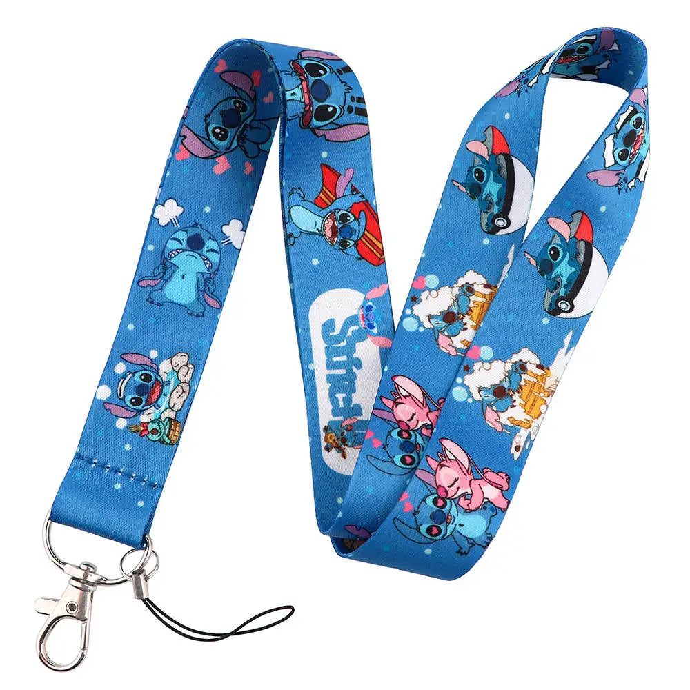 Stitch Cute Cartoon Lanyard – Keychain, ID & Credit Card Holder, Mobile Phone Charm Neck Strap Gift