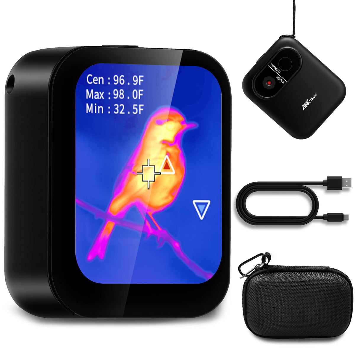 Mini Thermal Camera with Touchscreen - 80×60 IR Infrared Imager for Home Inspection, Leak Detection & Hidden Camera Detection