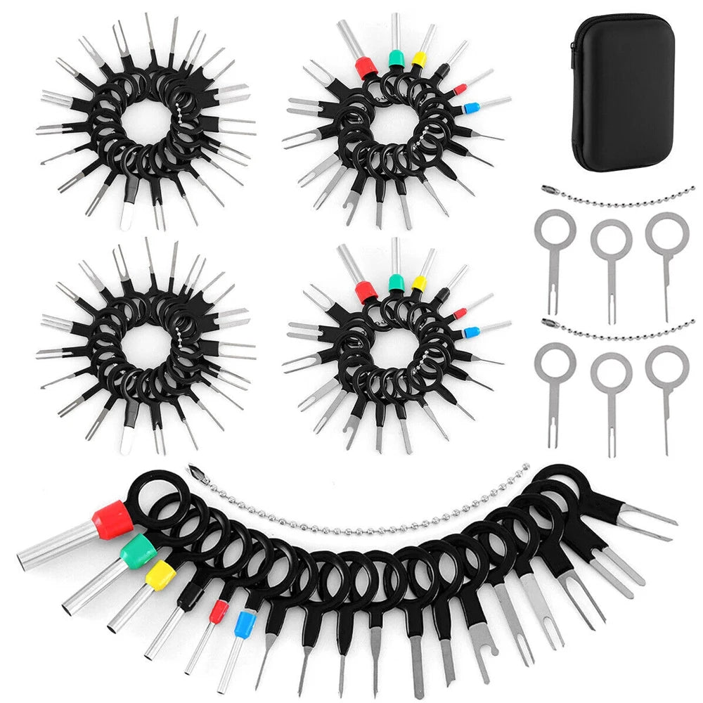 100-Piece Automotive Terminal Removal Tool Kit - Electrical Wiring Connector Pin Extractor & Plug Repair Tools