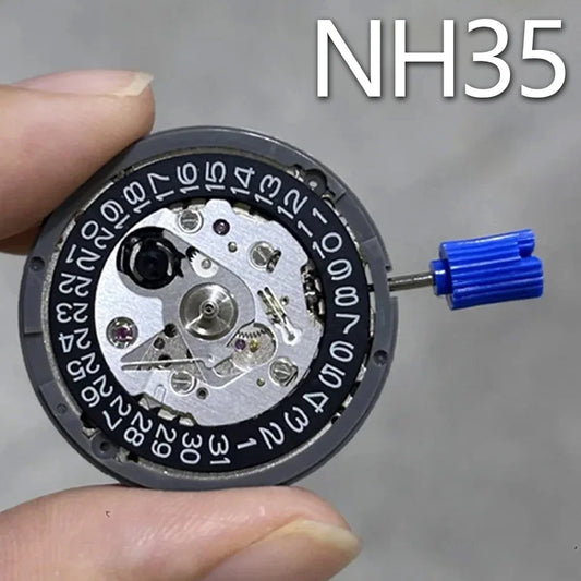 NH35A Premium Automatic Mechanical Watch Movement – High Accuracy Self-Winding 24 Jewels Replacement with Date Wheel (3/3.8/6 O’Clock)