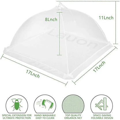 Pop 'n Protect: Foldable Mesh Food Cover for Bug-Free Dining!