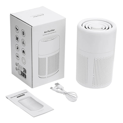 Portable Mini Air Purifier - Desktop HEPA Filter Air Cleaner for Home Office with Fresh Air and Odor Removal