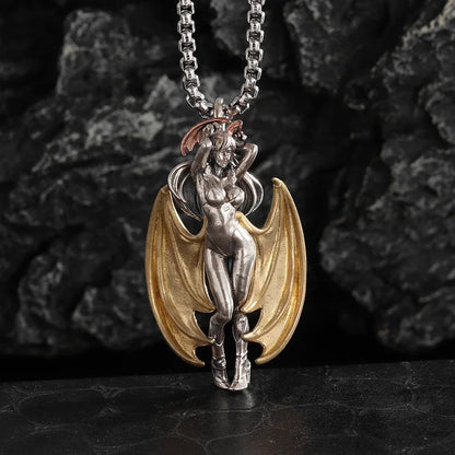 Gothic Skull Jesus Cross Necklace – Punk Catholic Amulet Jewelry for Men, Religious Pendant