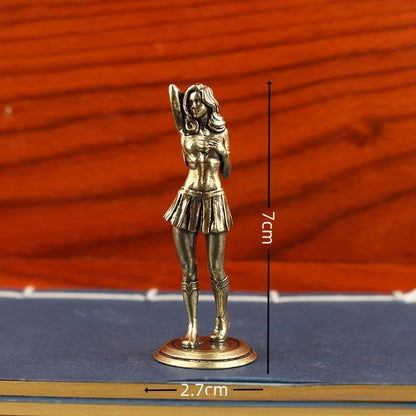 Solid Copper Bikini Woman Figurine Statue – Sexy Beauty Model Collectible Ornament Gift for Men & Home Decor Display