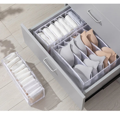 Organizer Storage Boxes for Panties & Socks – Wardrobe Divider for Pants, Underwear, Bras, Jeans & Clothes