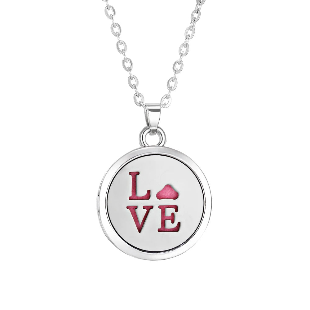 Tree of Life Aromatherapy Necklace – Stainless Steel Essential Oil Diffuser Locket Pendant