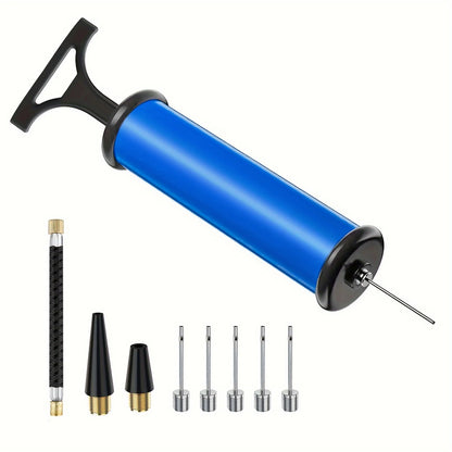 Portable Multifunctional Ball Pump with Needle & Nozzle - Inflator for Football, Basketball, Volleyball, Swimming