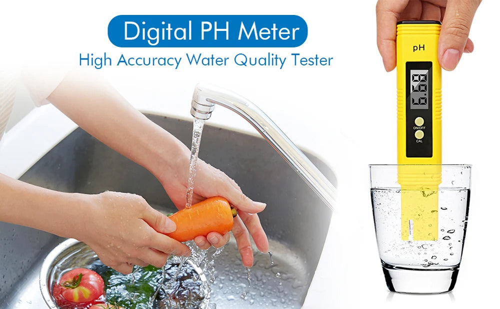 TDS Meter Digital Water Tester - High Accuracy 0-14 PH, 0-9990ppm TDS & EC Meter with LCD for Aquariums & Filters