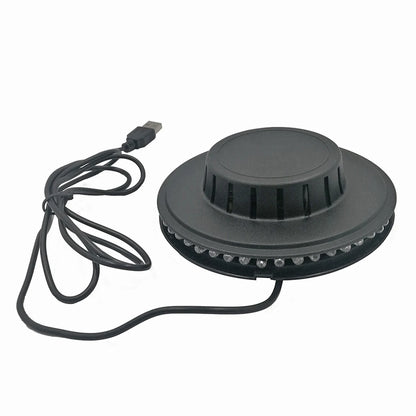 Sound Activated RGB Disco Light - USB Rotating LED Party Stage Light with Music Sync