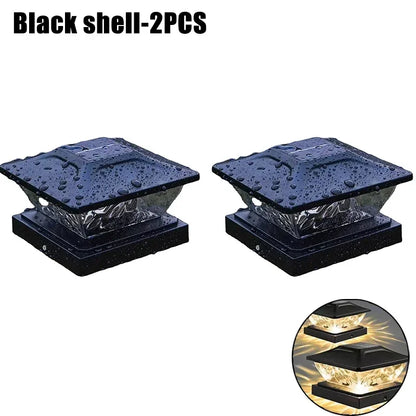 Outdoor Solar Fence Light - Waterproof LED Villa Gate, Column & Pillar Lamp for House and Garden Decor