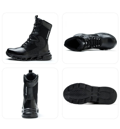 Men's Steel Toe Work Sneakers - Safety Shoes, Puncture-Proof Boots, Indestructible Lightweight Footwear for Security