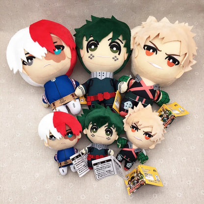 My Hero Academia Plush Toys 15–27cm – Izuku Midoriya, Katsuki Bakugou & Shouto Todoroki Stuffed Dolls for Kids Gifts