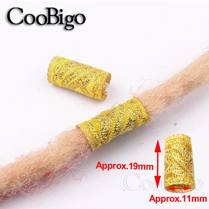 Braid Hair Rings & Tubes — Hip-Hop Dreadlock Beads, Embroidery Fabric Clips, Cuffs & Hair Decor DIY Craft Supplies by CooBigo