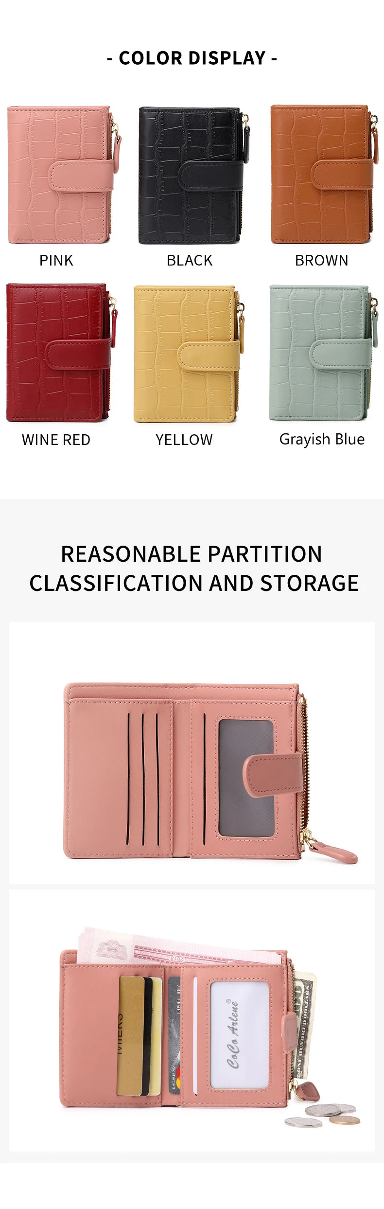 2024 New Minimalist Women’s Wallet — High-Quality PU Leather Short Coin Purse, Fashionable Double-Fold Zero Wallet Holder