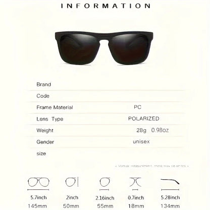 2-Pack Square Polarized Sunglasses — Anti-Glare UV Sun Shades for Driving, Fishing, Travel & Summer Parties