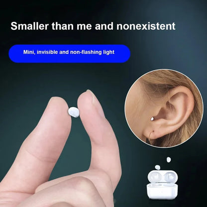 Invisible Mini Bluetooth Earphones V5.2 – TWS In-Ear Wireless Earbuds with Noise Reduction & Mic for Sleep