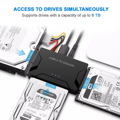 USB 3.0 to SATA IDE Adapter Cable – 3-in-1 Converter for 3.5/2.5 inch HDD/SSD, CD/DVD ROM, CD-RW