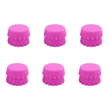 2/6/12pcs Silicone Beer Bottle Caps – Preservative Covers for Wine, Vinegar, Soy, and Cocktail Bottles