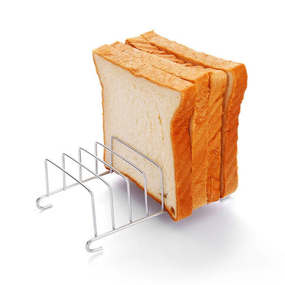Stainless Steel Toast & Bread Rack – Rectangle Food Display Tool for Air Fryer & Kitchen Accessories