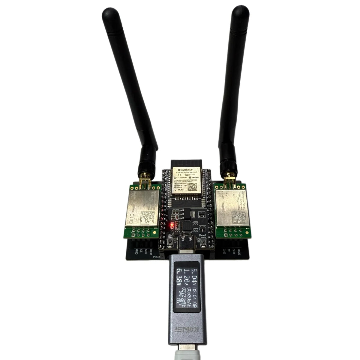 NRF24L01 High-Power Wireless Module Kit - ESP32 DevKitC, E01C & 5V 2A Power Supply for 2.4GHz Testing