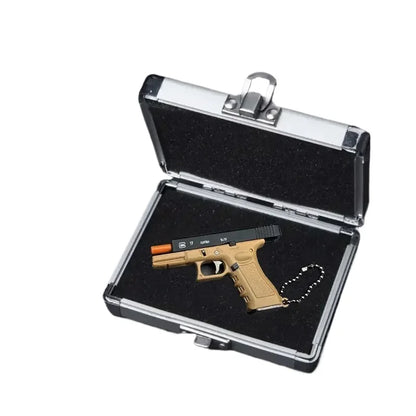 Metal Mini Tactical Keychain - 1:3 G17 Tiny Pendant, Decorative Ornament & Birthday Gift for Men