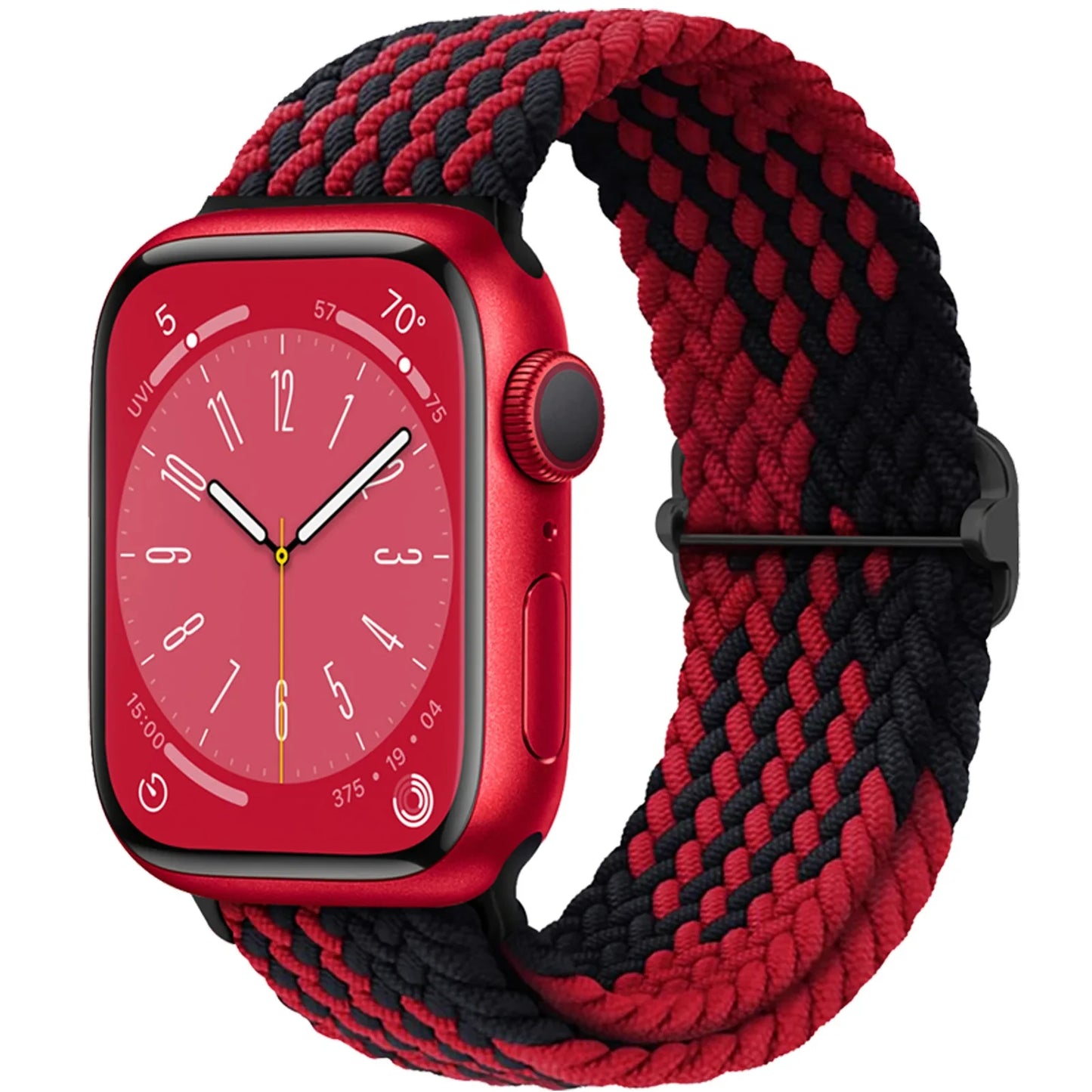 Elastic Braided Solo Loop Apple Watch Band – Adjustable Stretch Strap for Series SE, 5–11 & Ultra 3 (40mm–49mm)