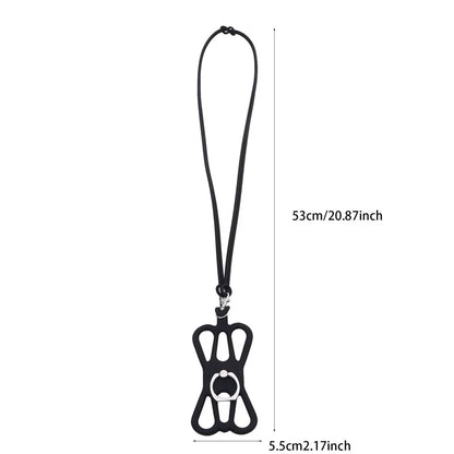 Universal Silicone Phone Lanyard — Sports Strap, Ring Holder, Neck Sling Rope & Mobile Phone Chain