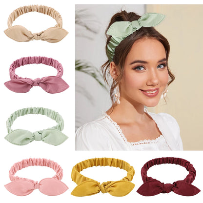 Vintage Boho Suede Headbands for Women – Soft Solid Print Cross Knot Elastic Hairbands & Bandanas for Girls