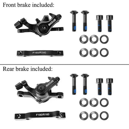 BUCKLOS 160mm Bicycle Disc Brake Caliper – Front/Rear Line Pulling, Aluminum Alloy Mechanical Brakes for MTB