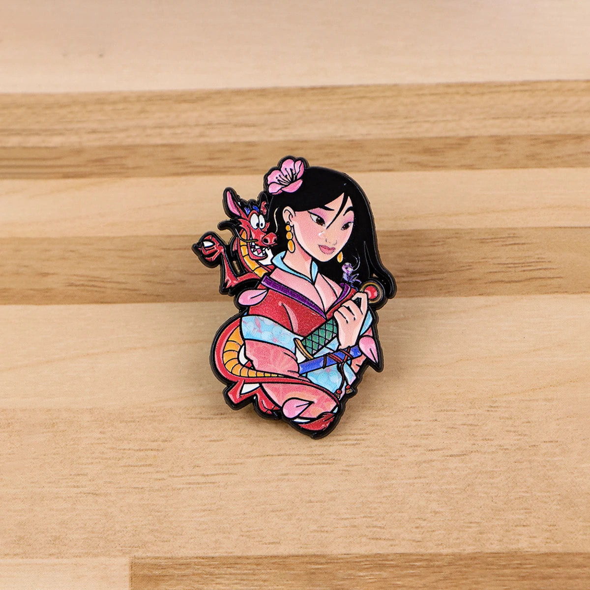 Red Dragon Enamel Brooch Set - 2-Piece Cute Fashion Lapel Pins for Coats & Gifts