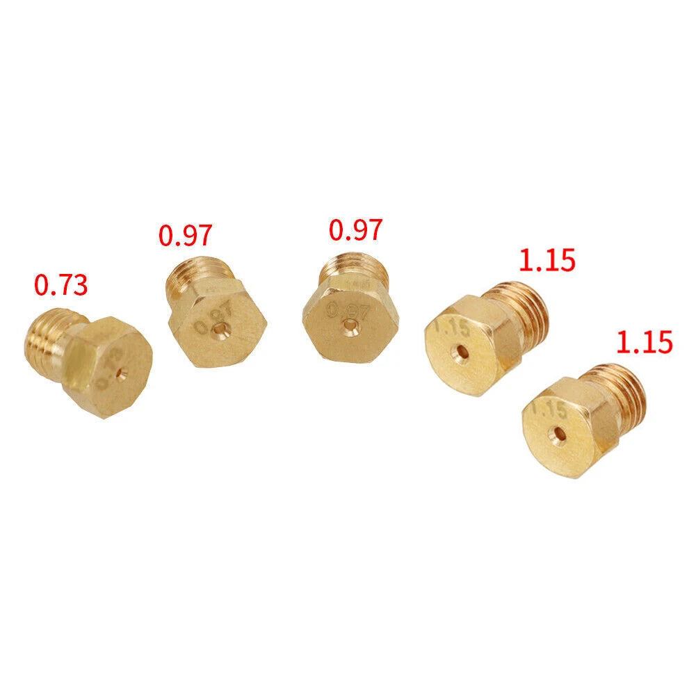5PCS Burner Gas Conversion Kit – M6 X 0.75 Thread Nozzles for Natural Gas to LPG Hob, Kitchen Parts