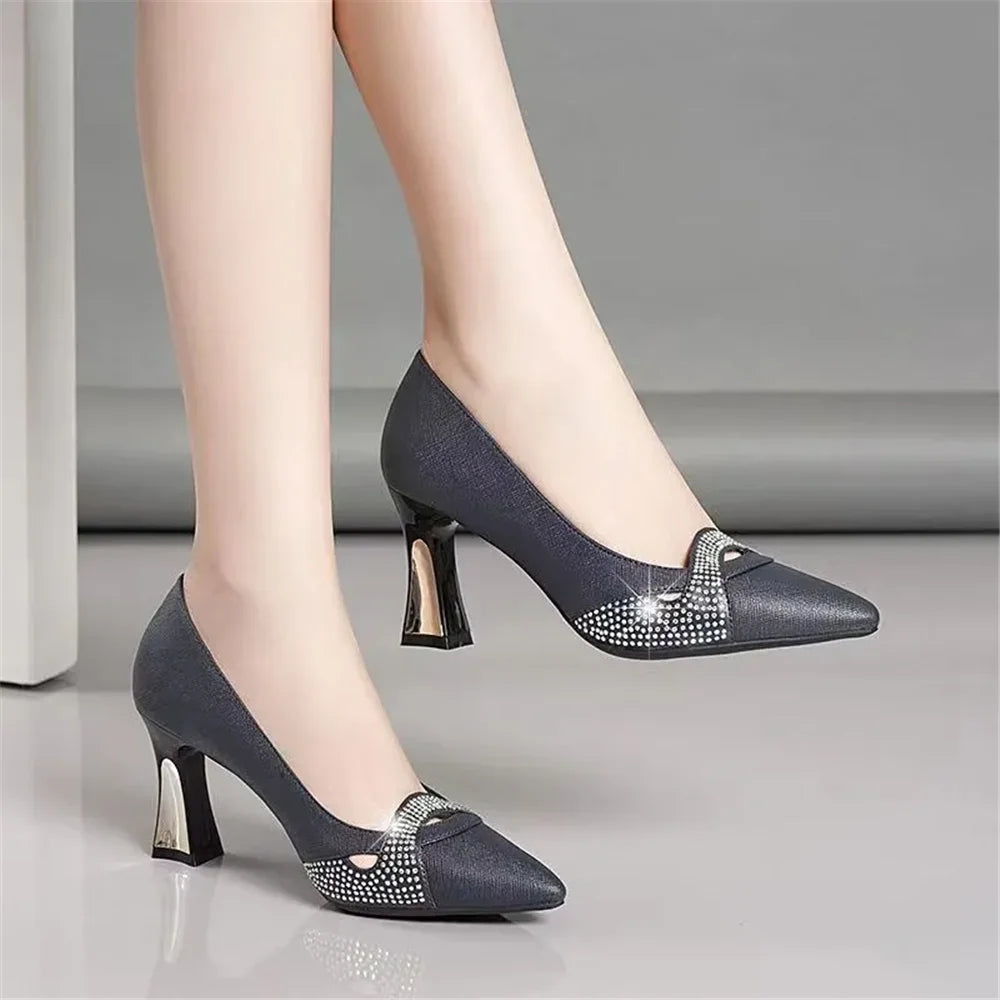 Cresfimix Women’s Pointed Toe Stiletto Heels – Beige High-Quality Spring Summer Shoes